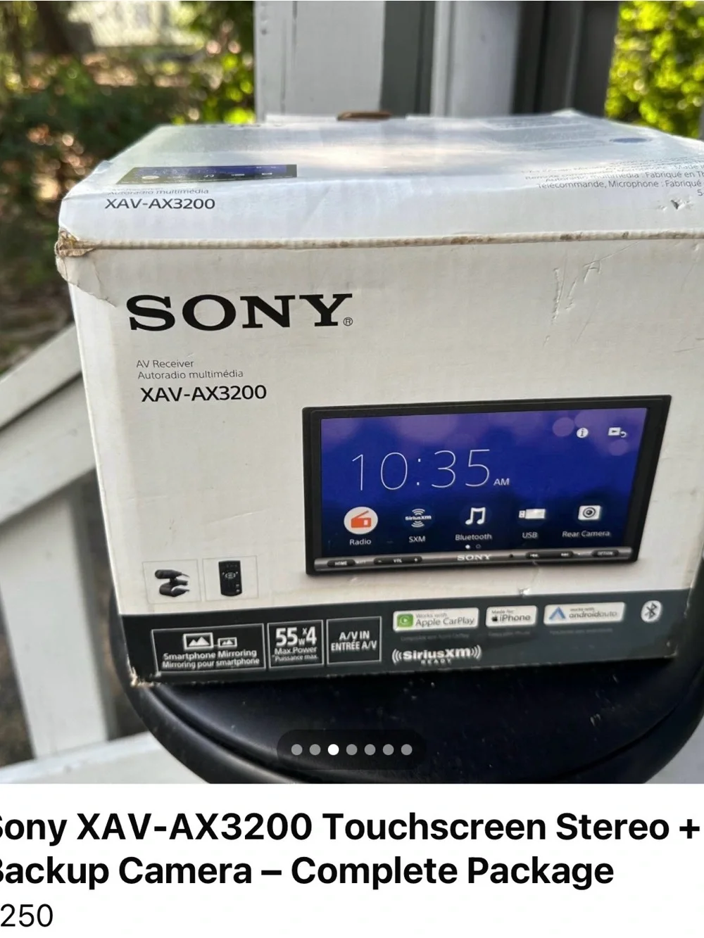 Sony Double-DIN Touchscreen Car Stereo Receiver in Black and Blue Display